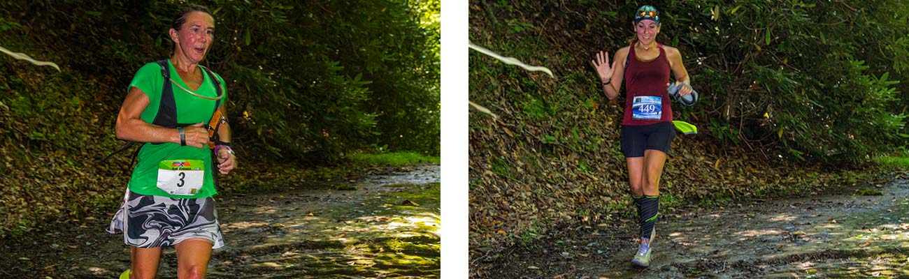 Runners cross Arbuckle Creek on the New River Gorgeous Trail Run at ACE Adventure Resort in West Virginia.