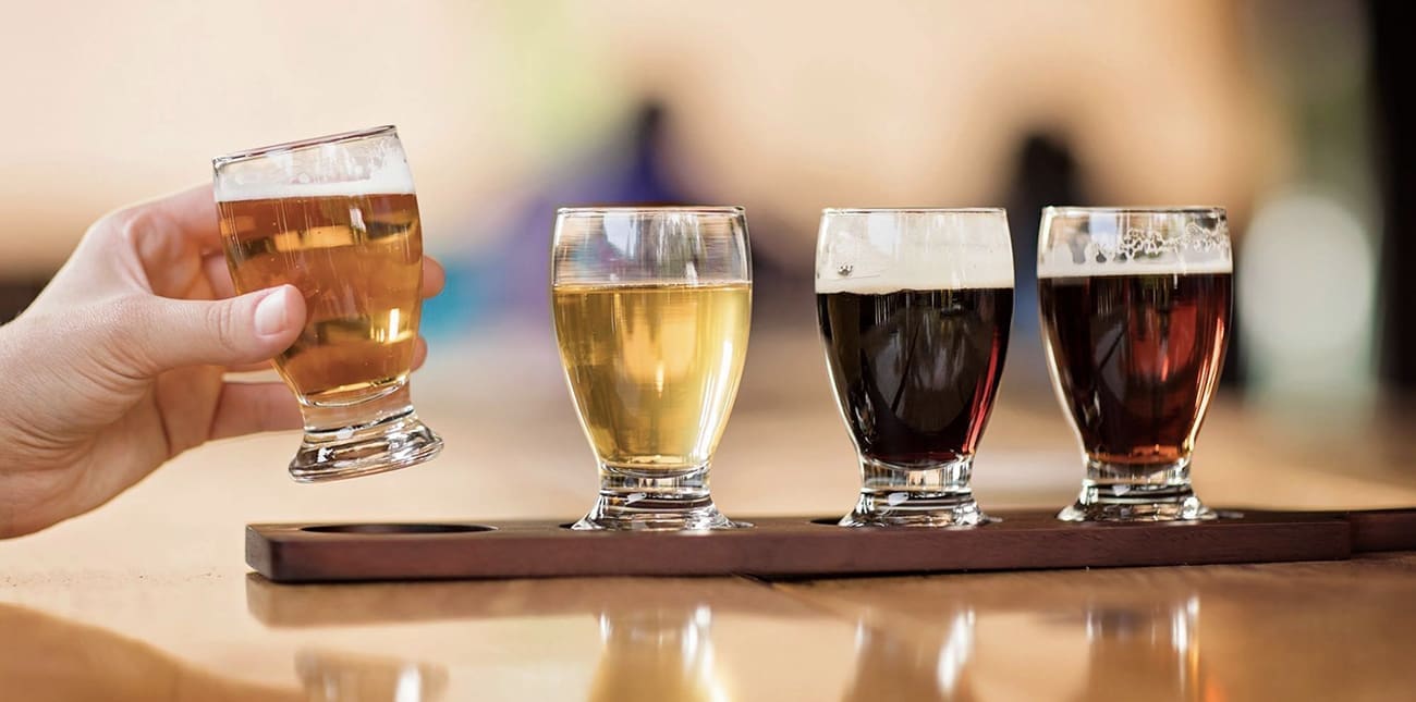 A flock of local craft beer on tap and made in West Virginia at Bridge Brew Works in Fayetteville.