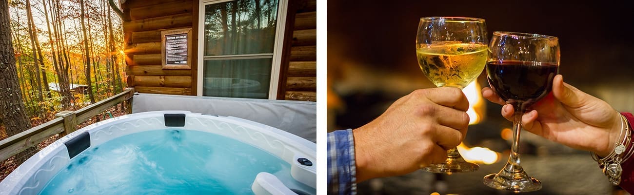 Cocktails and cabin rentals for private weekend getaways at ACE Adventure Resort in the New River Gorge.