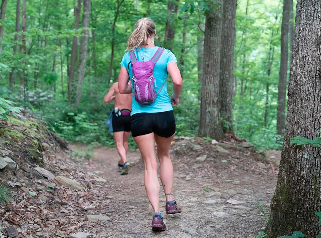 Racers on trail