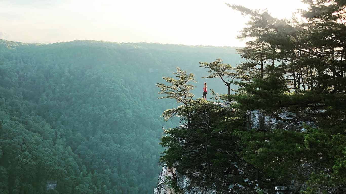Woman at Endless Wall Trail