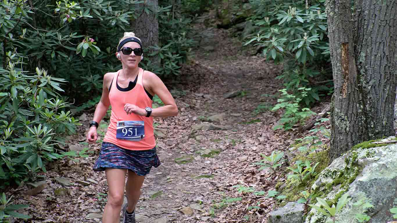 Woman participating in a race