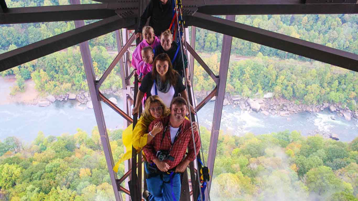 Group posing on the Bridge walk tour
