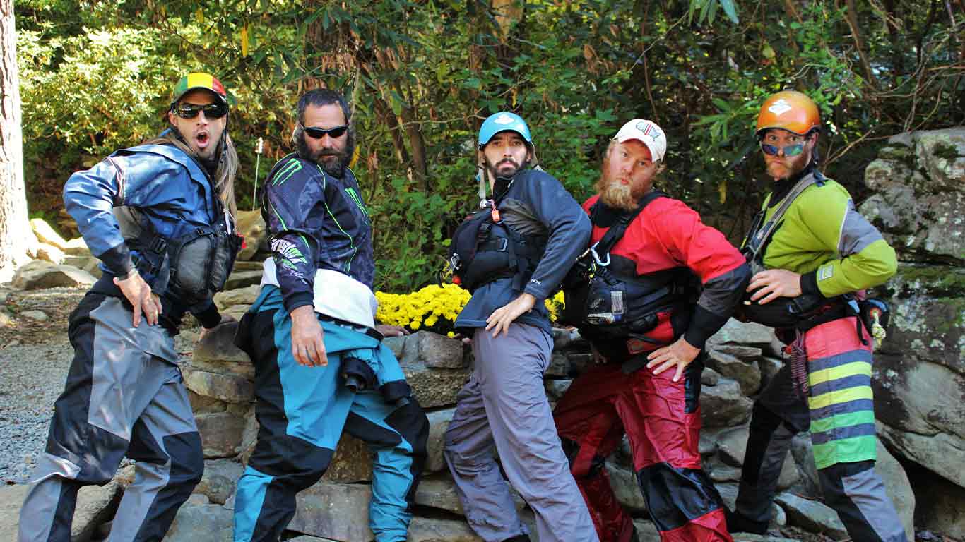 Group of raft guides