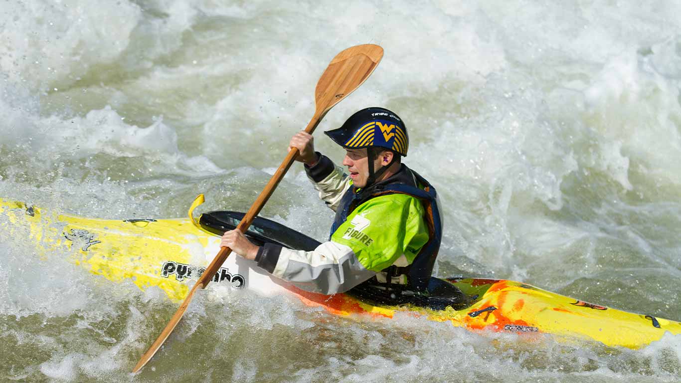 Kayaker on river