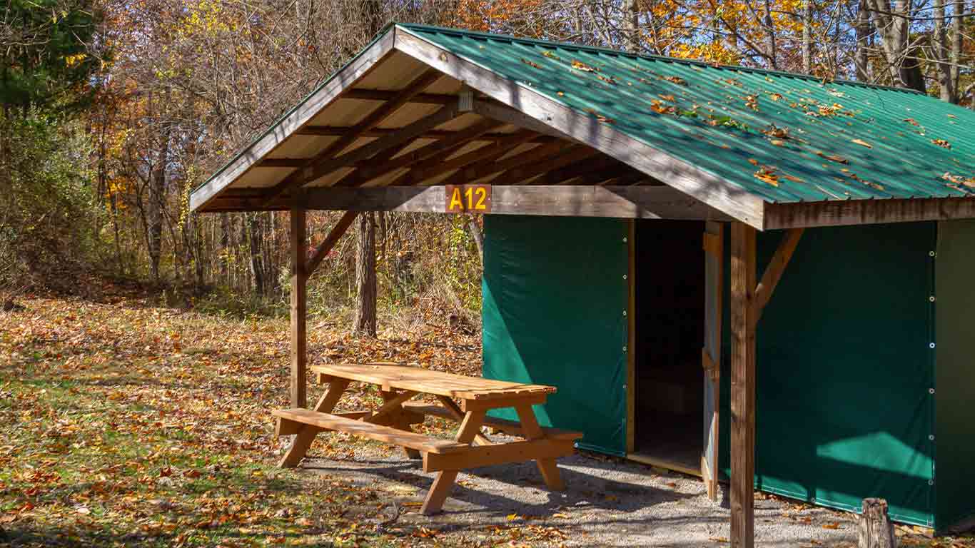 Rustic cabin tent