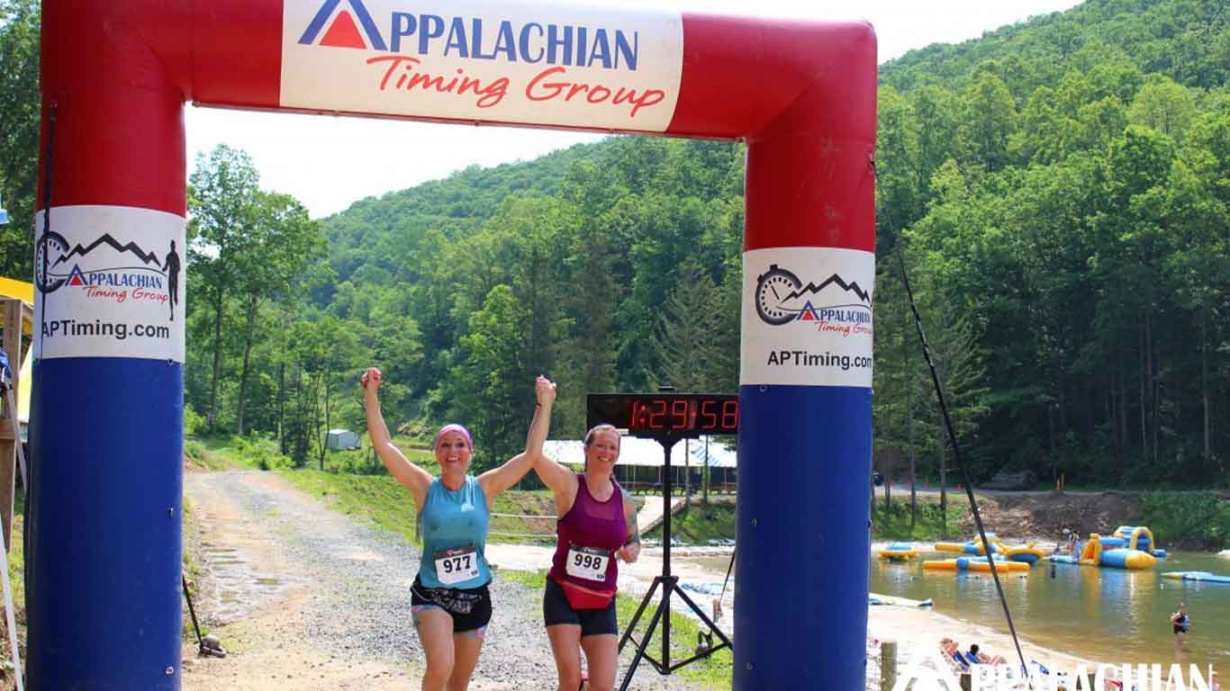 Finish line fror Wonderland Mountain Challenge Race