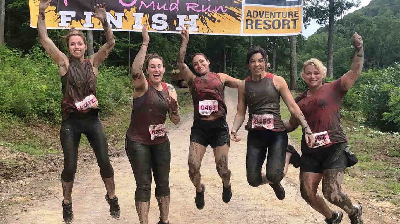 Gritty Chix group at finish line