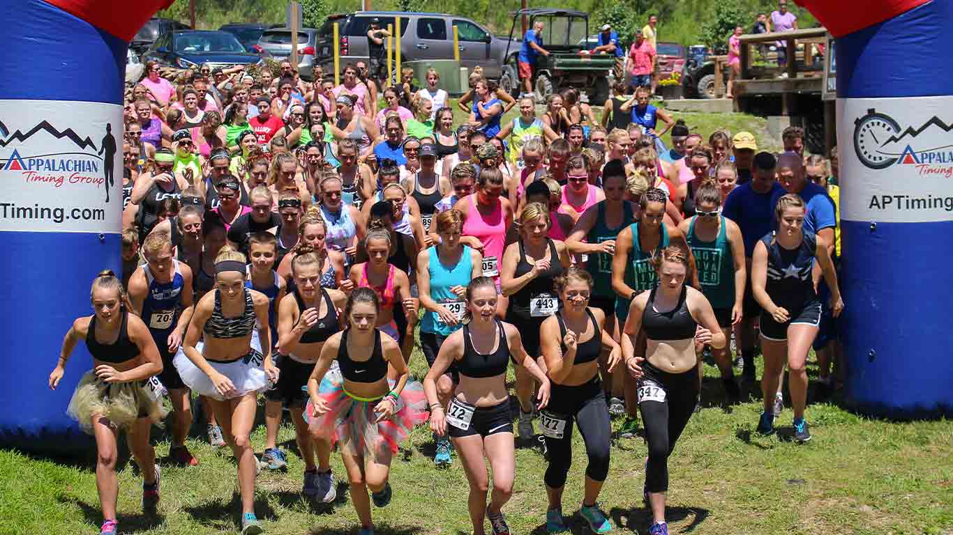 Runners at the start of a race