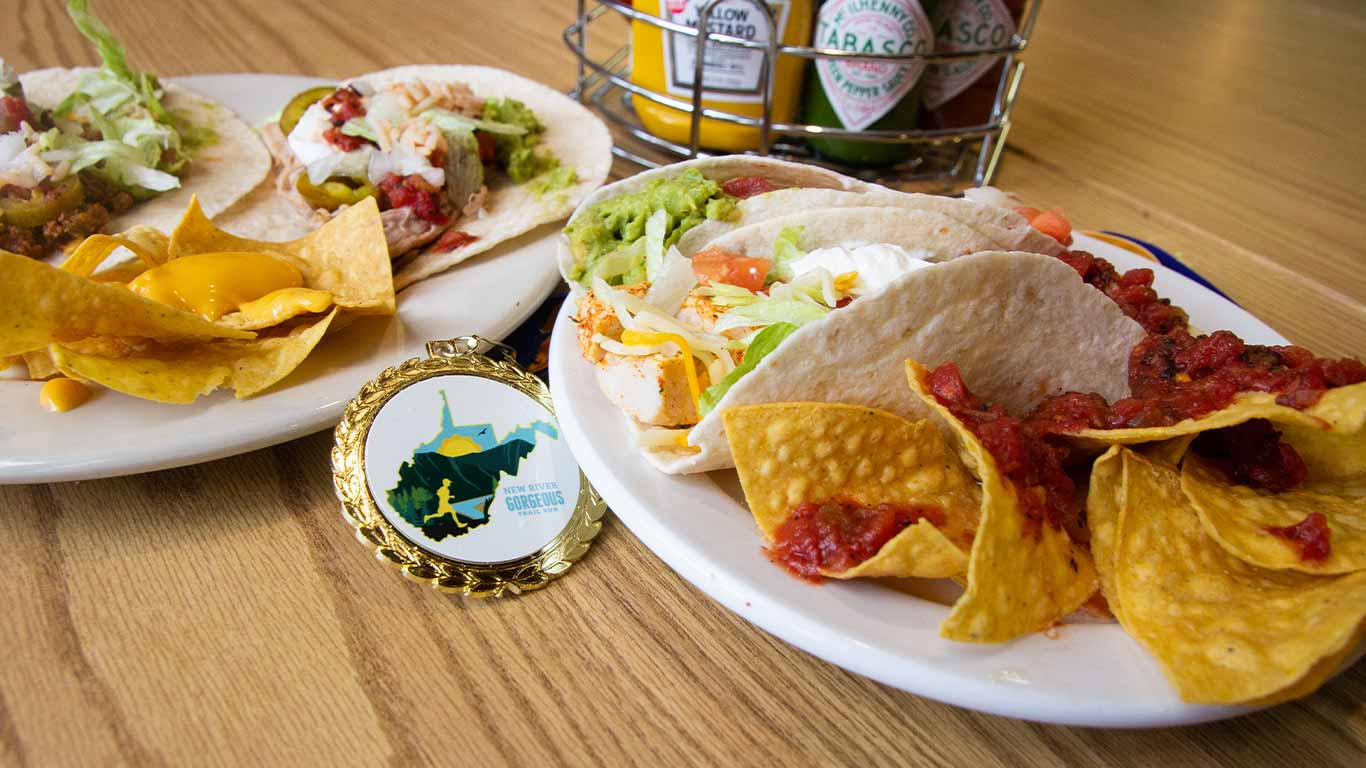 Burrito bar after trail run