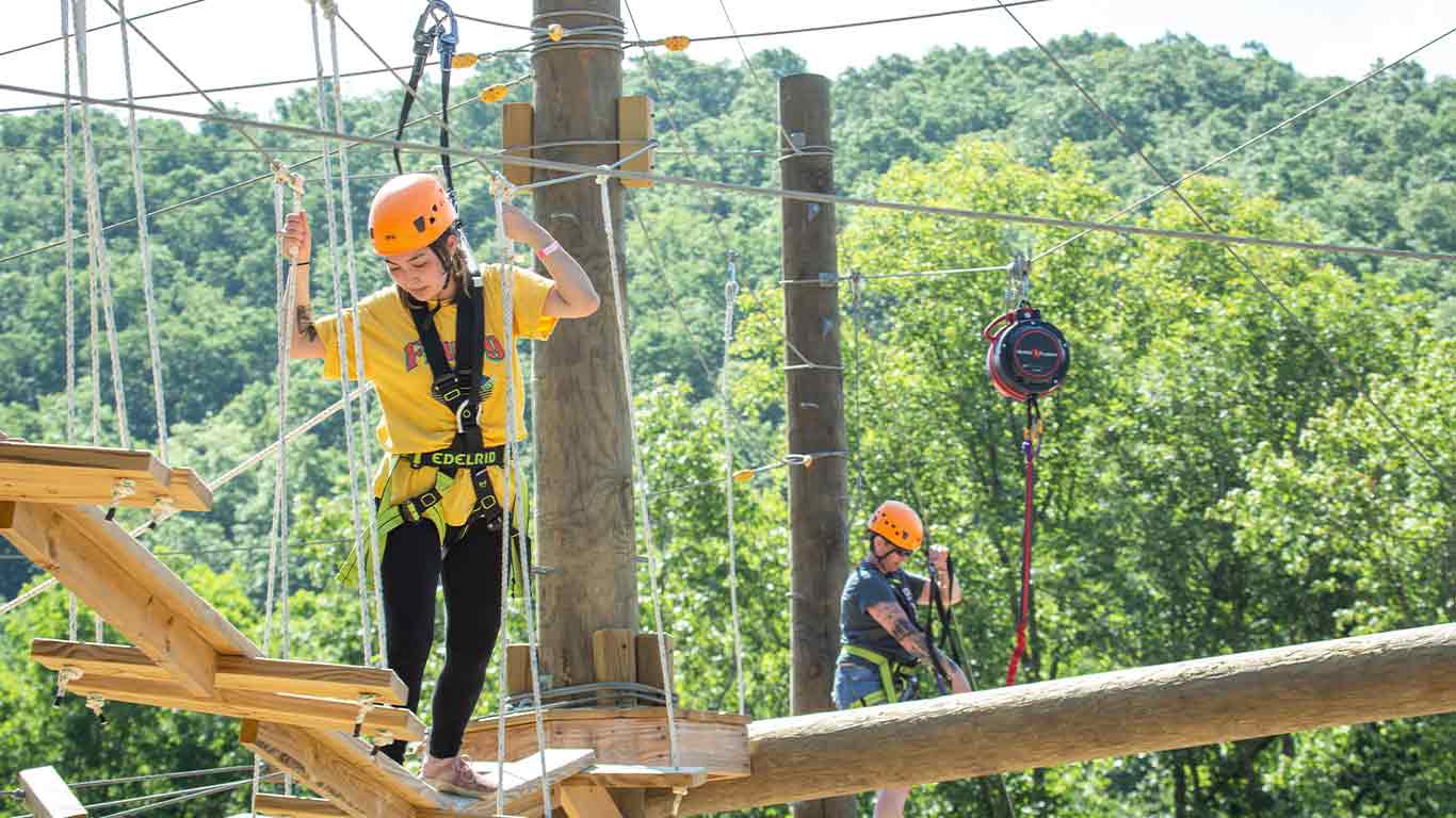 Guest at Aerial Adventure Park
